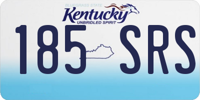 KY license plate 185SRS