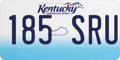 KY license plate 185SRU