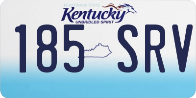 KY license plate 185SRV