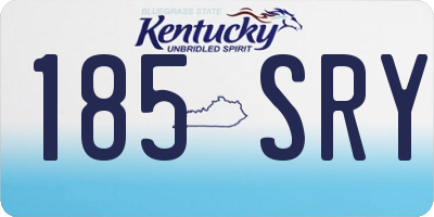 KY license plate 185SRY