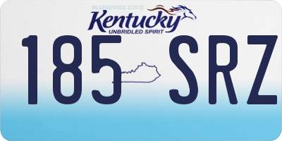 KY license plate 185SRZ