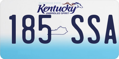 KY license plate 185SSA
