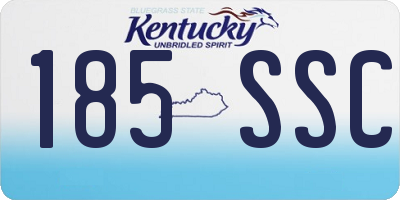 KY license plate 185SSC