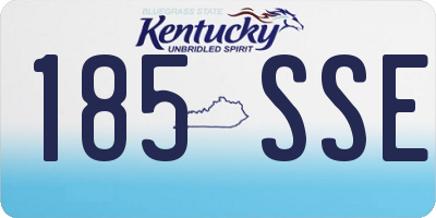 KY license plate 185SSE