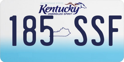 KY license plate 185SSF