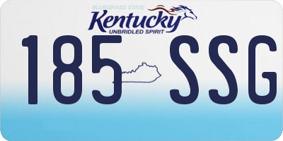KY license plate 185SSG