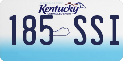 KY license plate 185SSI