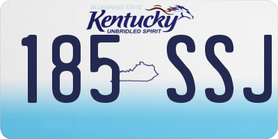 KY license plate 185SSJ