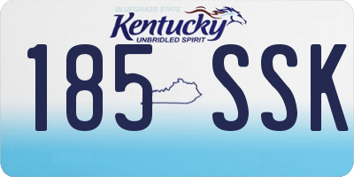 KY license plate 185SSK