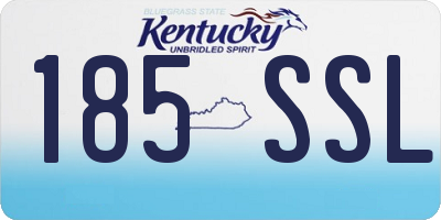 KY license plate 185SSL