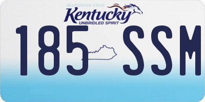 KY license plate 185SSM