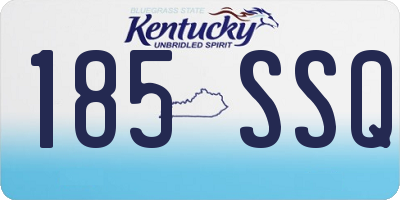 KY license plate 185SSQ