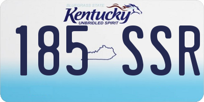 KY license plate 185SSR
