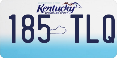 KY license plate 185TLQ
