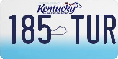 KY license plate 185TUR