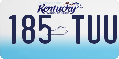 KY license plate 185TUU