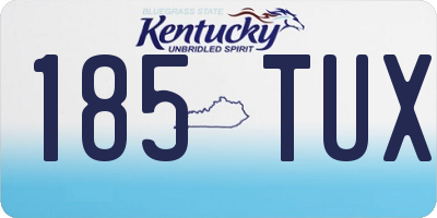 KY license plate 185TUX