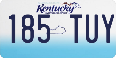 KY license plate 185TUY