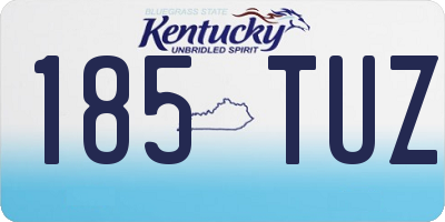 KY license plate 185TUZ