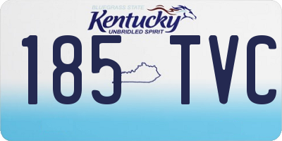 KY license plate 185TVC