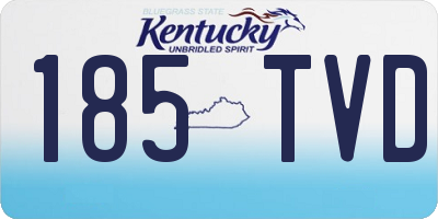 KY license plate 185TVD