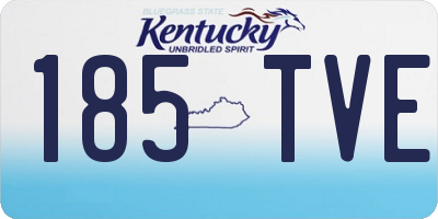 KY license plate 185TVE