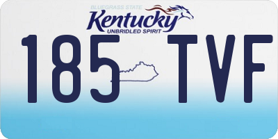 KY license plate 185TVF