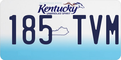 KY license plate 185TVM