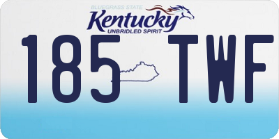 KY license plate 185TWF