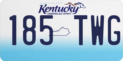 KY license plate 185TWG
