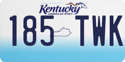 KY license plate 185TWK