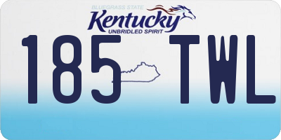 KY license plate 185TWL