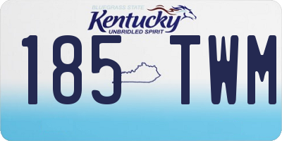 KY license plate 185TWM