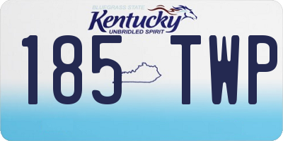 KY license plate 185TWP