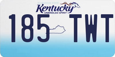 KY license plate 185TWT