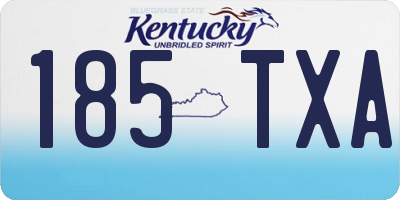 KY license plate 185TXA