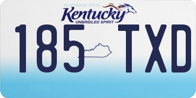 KY license plate 185TXD