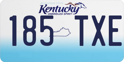 KY license plate 185TXE