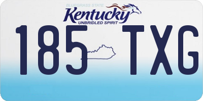 KY license plate 185TXG