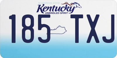 KY license plate 185TXJ