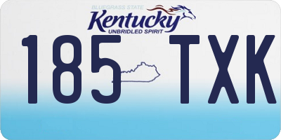 KY license plate 185TXK
