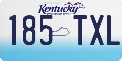 KY license plate 185TXL