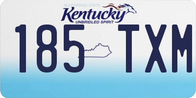 KY license plate 185TXM