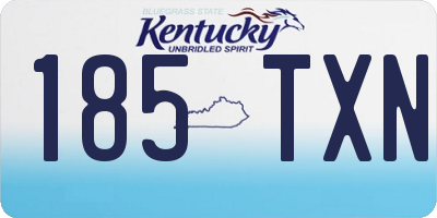 KY license plate 185TXN