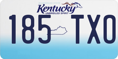 KY license plate 185TXO