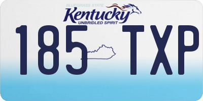 KY license plate 185TXP