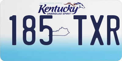 KY license plate 185TXR