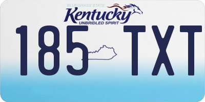 KY license plate 185TXT