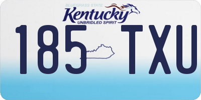 KY license plate 185TXU