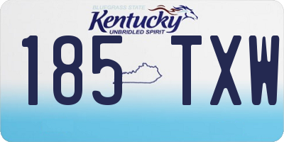 KY license plate 185TXW